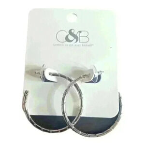 Women's silver hoop earrings